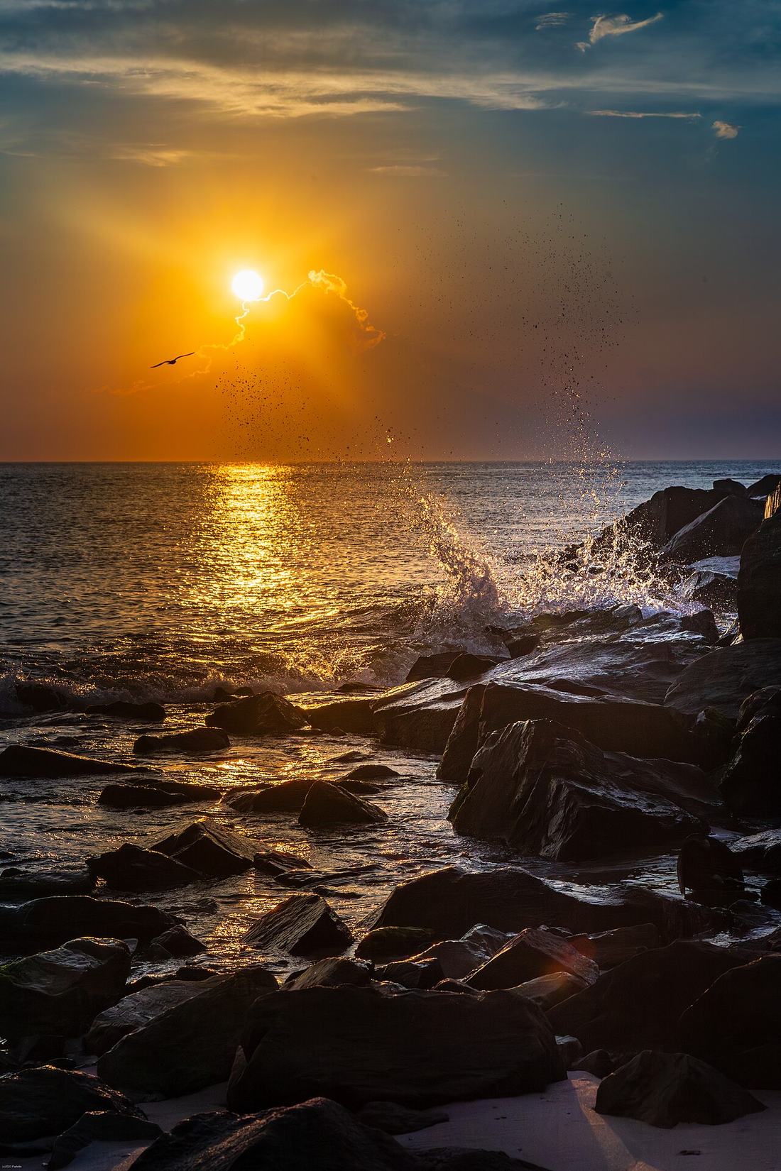 Sunrise over the ocean